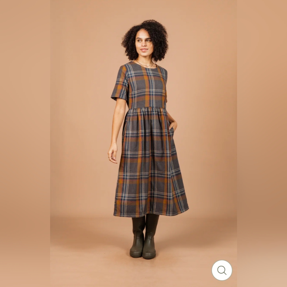 Bridge & Burn Perry Midi Dress In Punchbowl Plaid XS